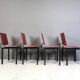 Set of 4 post modern dining chairs, 1980s