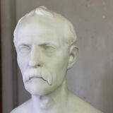 Male bust in Carrara marble, 19th century
