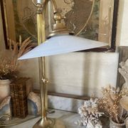 Italian lamp in brass and opaline sliding arm 67cm