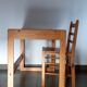 Desk and pine chair