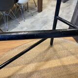 Asymmetrical tripod coffee table in granite glass, vintage bean shape, an50s