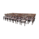 Set of 40 old beech bistro chairs