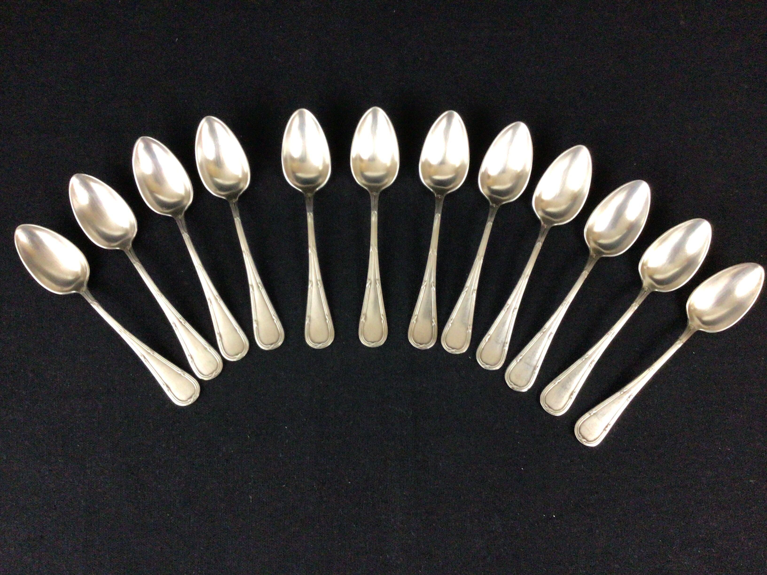 Set of 12 spoons in silver metal Apollo 18gr