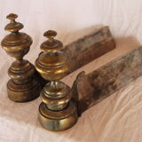 Old pair of andirons to time XIX