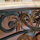Metal and marble console