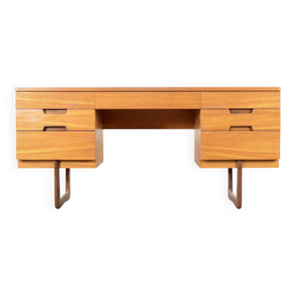 Bureau/coiffeuse vintage en teck, Gunther Hoffstead pour Uniflex.
