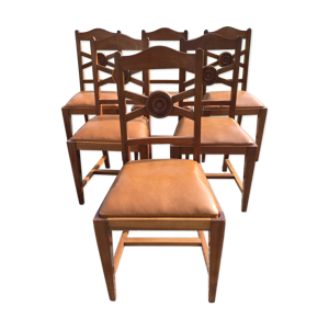 Chaises vintage art deco - teck