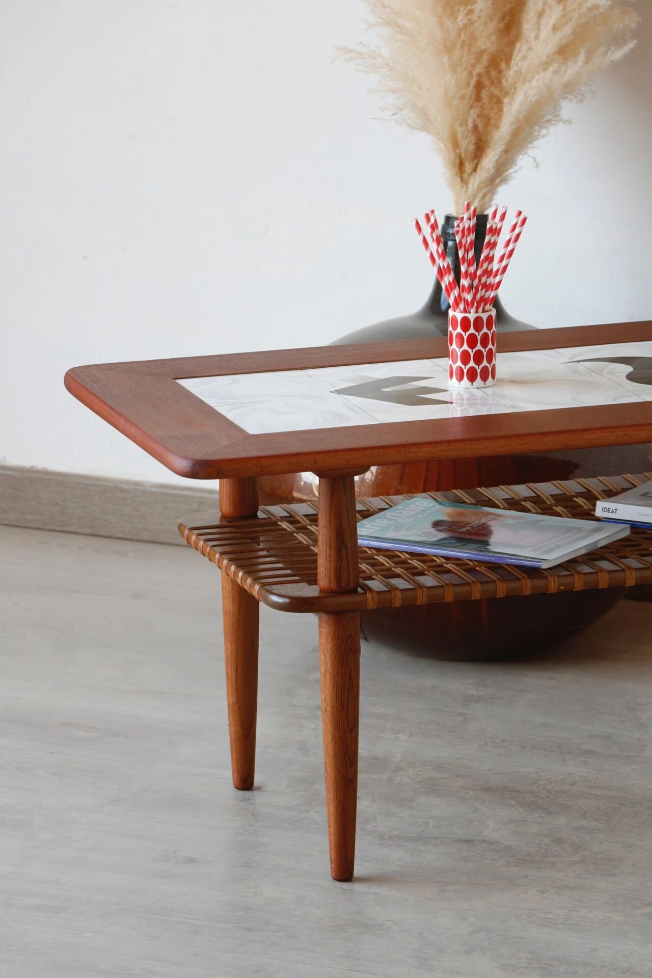 Vintage teak ceramic coffee table Gemina Møbler