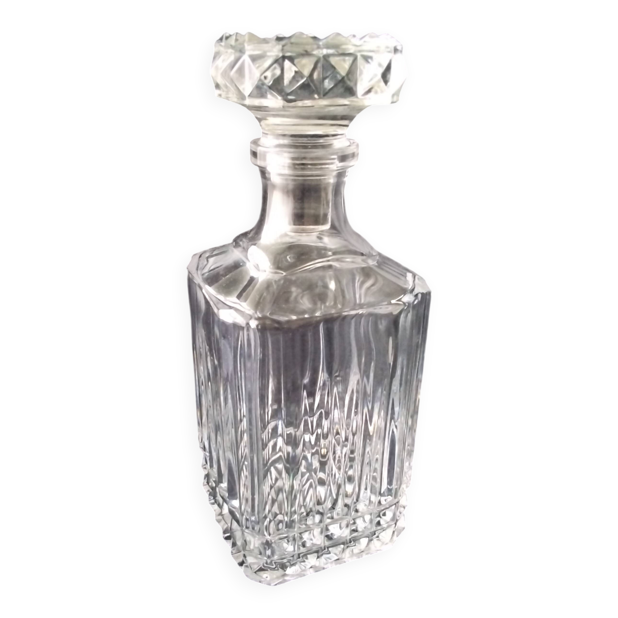 Vintage Arques crystal whisky decanter, Villandry model