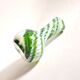 Murano vase in blown glass with green filigree, vintage 1960.