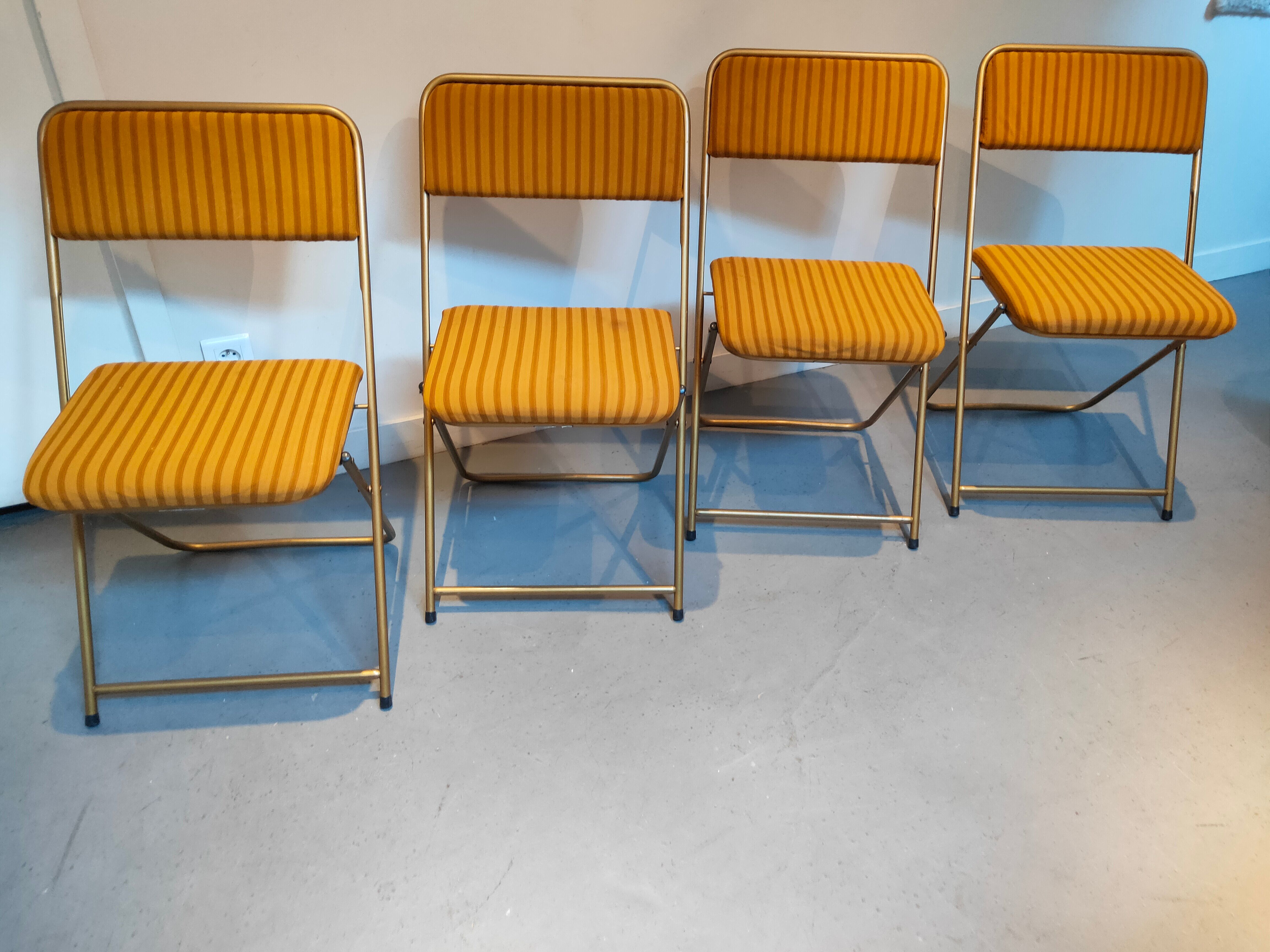 Lot de 4 chaises pliantes Lafuma vintage