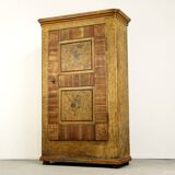 Painted Folk Art Bridal Cupboard