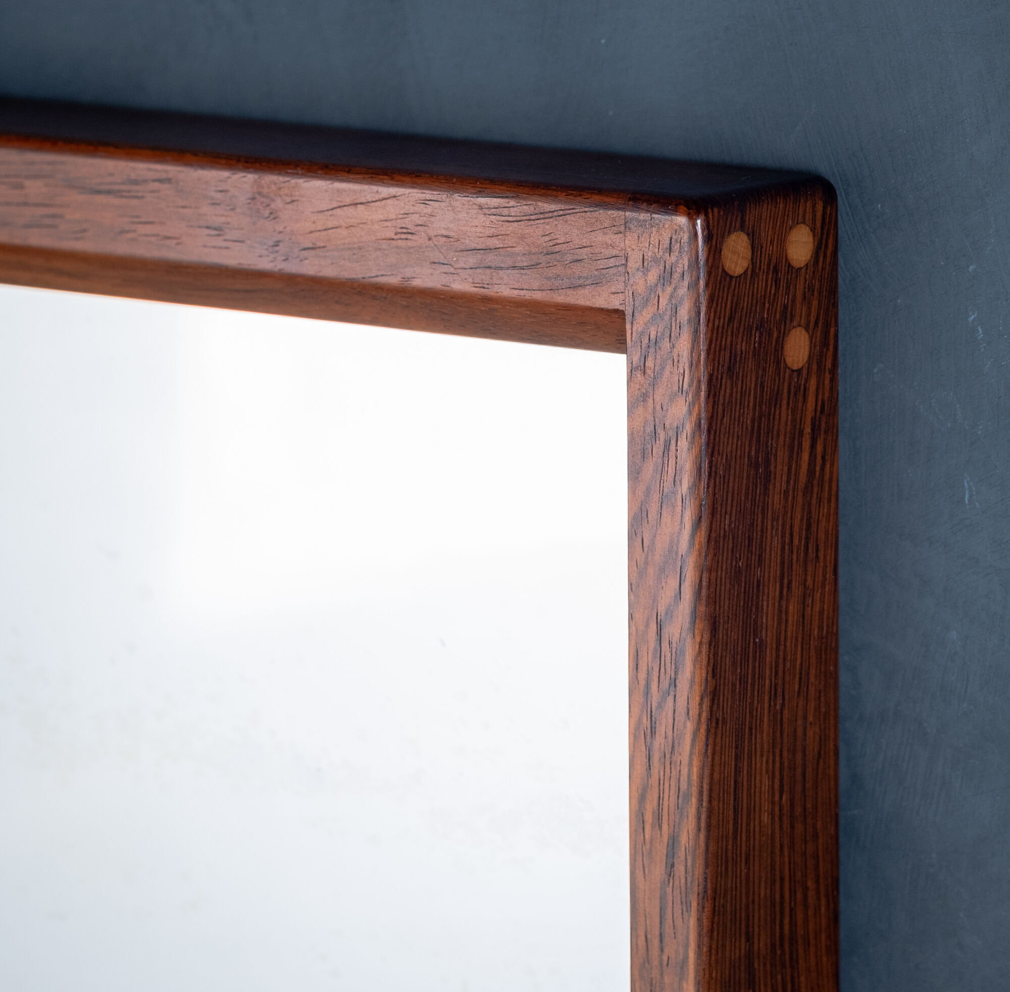 Danish Mirror with Rosewood Frame by Aksel Kjersgaard, 1960