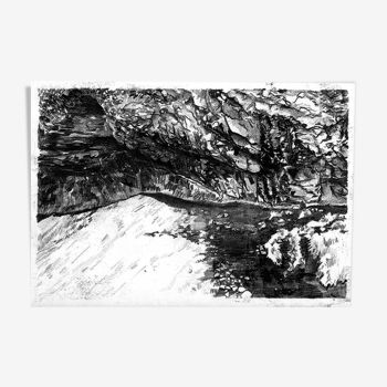 Monotype original grotte islandaise, illustration