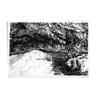 Monotype original grotte islandaise, illustration