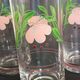 Carafe and four glasses in painted crystal, Hartzviller crystal factory, 1970