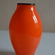 Vase vintage glass orange mouth blow murano italy