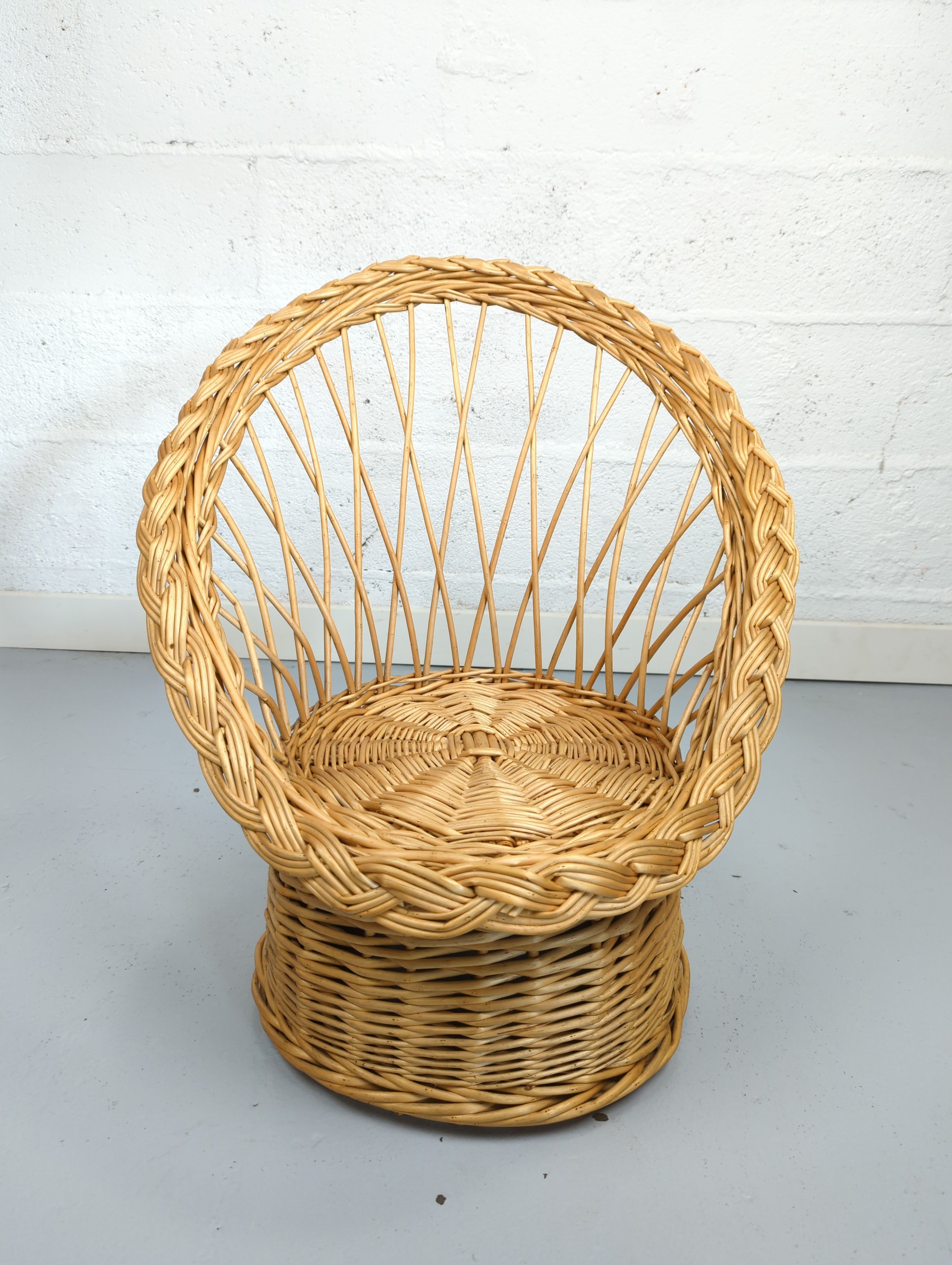 Children's wicker chair