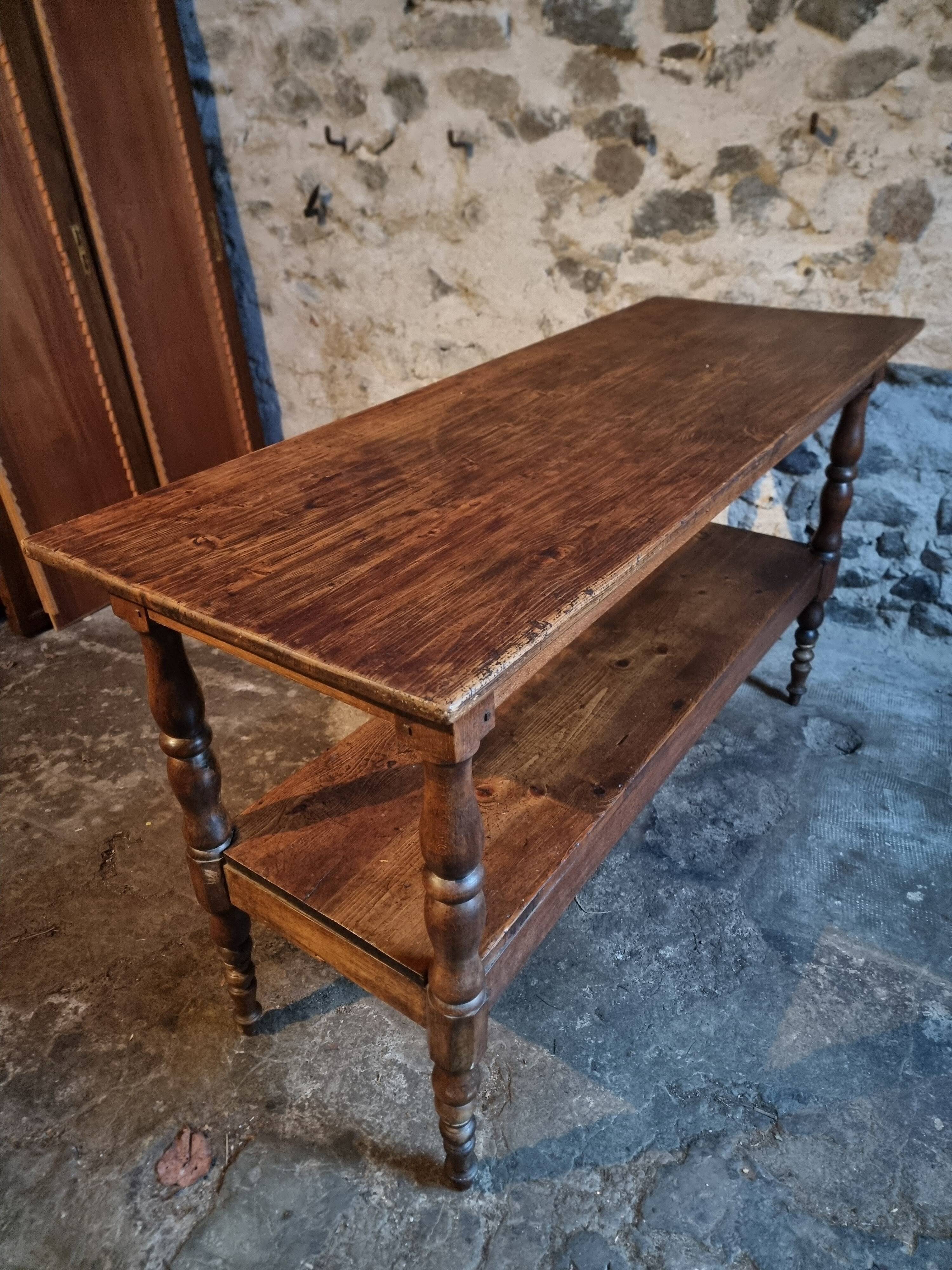 Console / service table or kitchen island French antique, 1880–1920