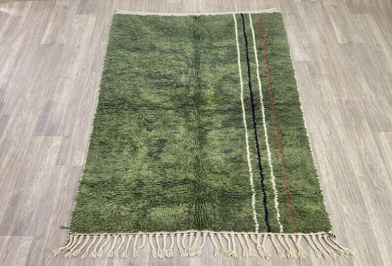 Custom Green Moroccan Carpet 200cmx300cm