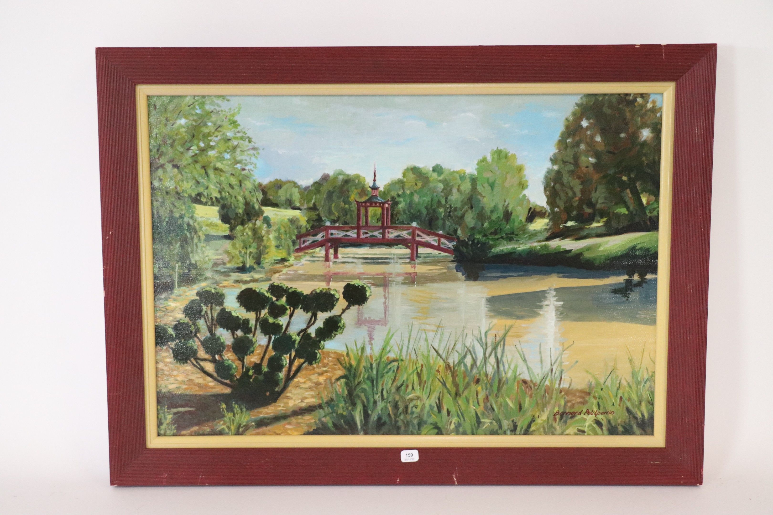 The gardens of Apremont-oil on canvas signed