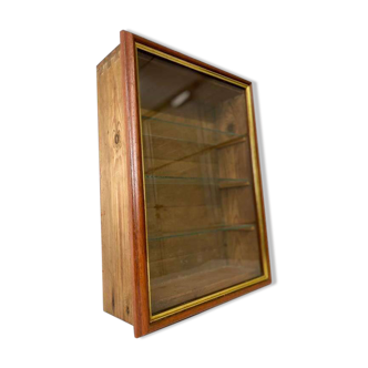 VINTAGE GLASS SHOWCASE / WALL CABINET / WALL CABINET