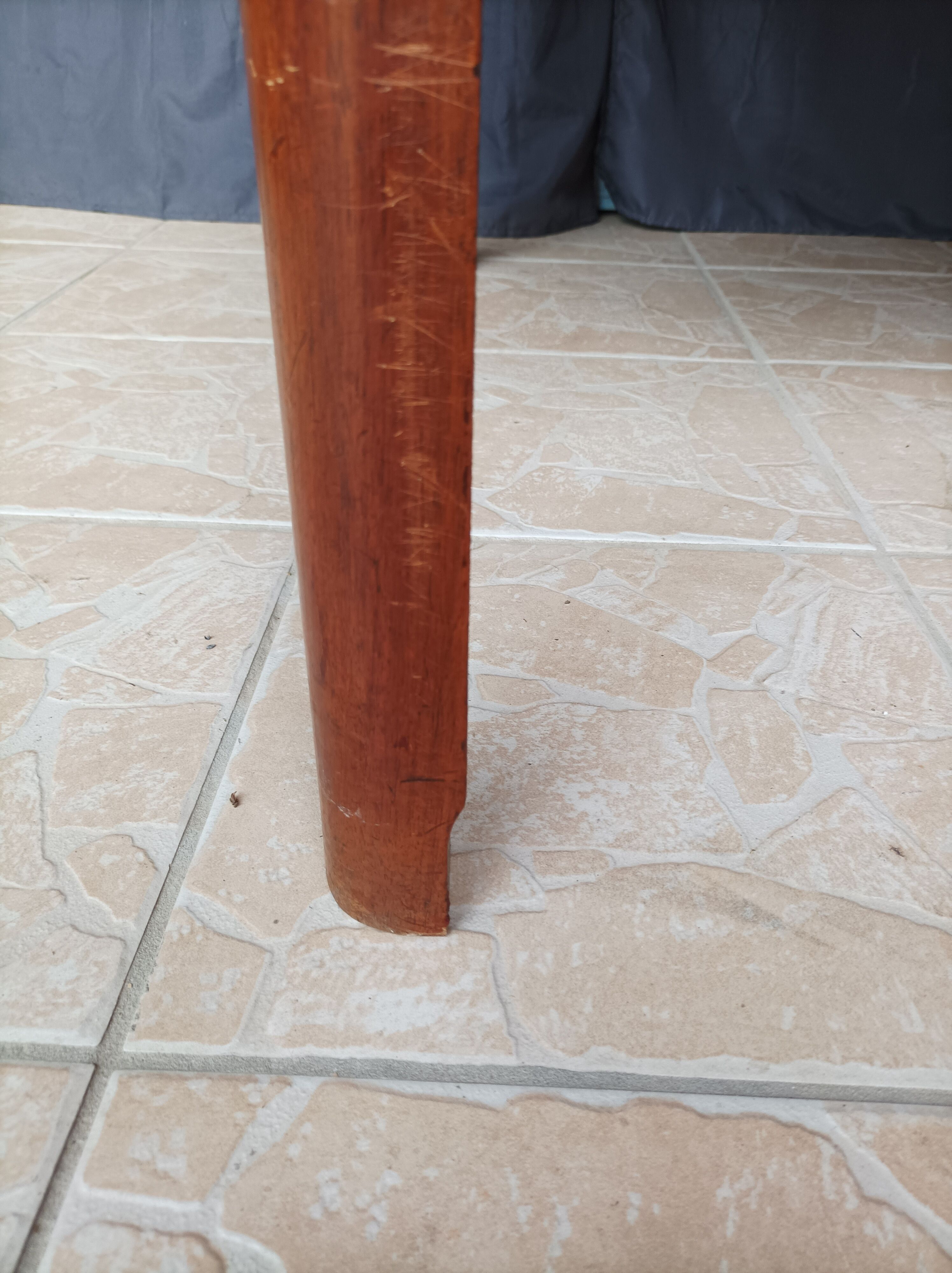 Vintage walnut table with 2 drawers
