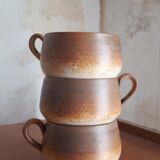 Trio de tasses en grès