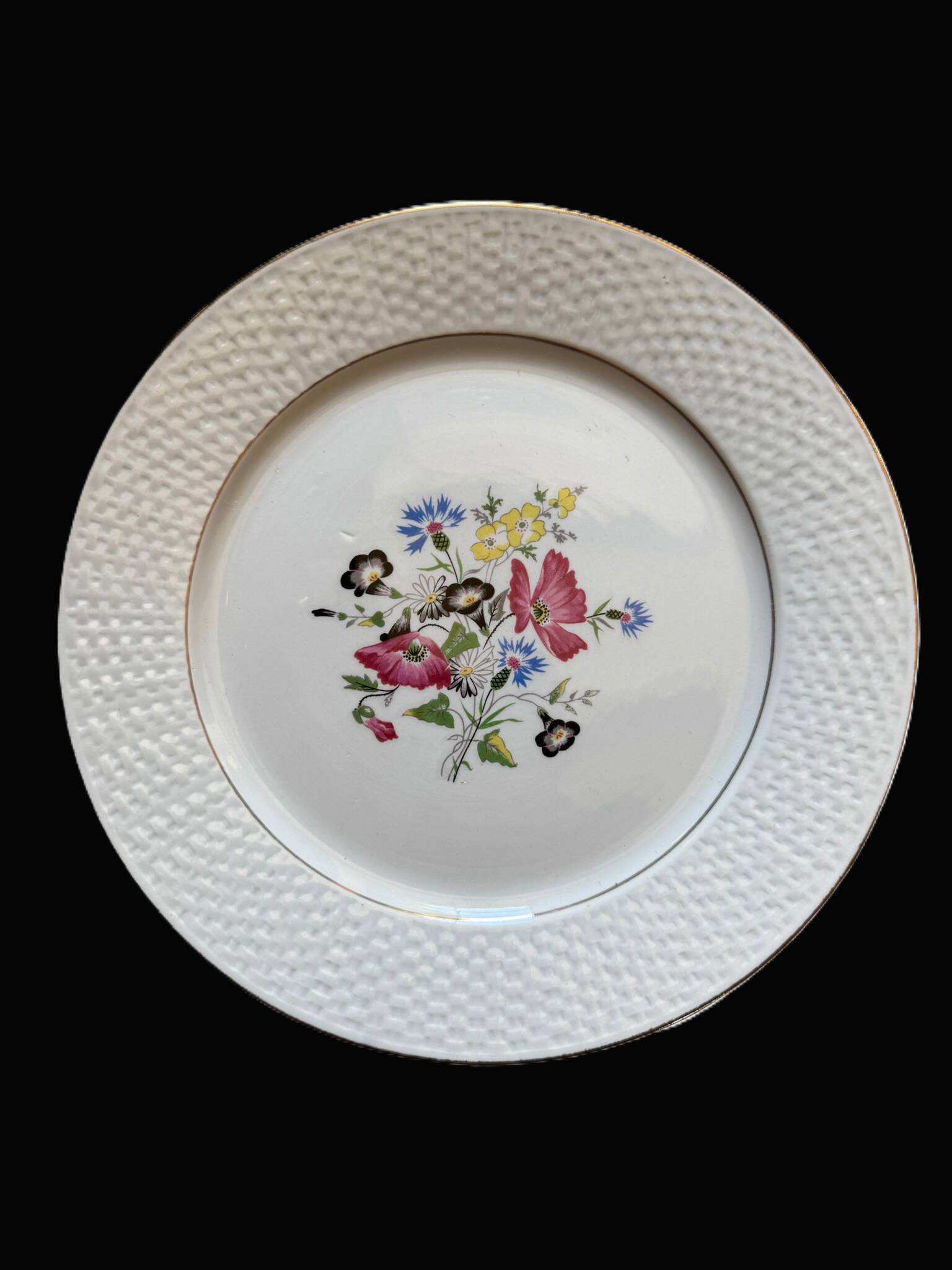 6 Vintage Sarreguemines Flat Plates