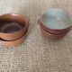 4 stoneware bowls