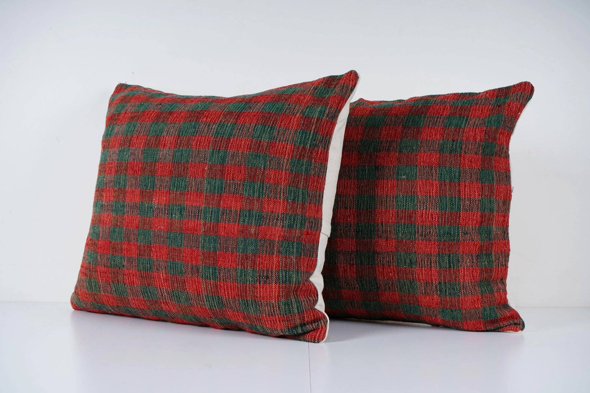 Set of 2 vintage kilim cushion covers 51x61 cm