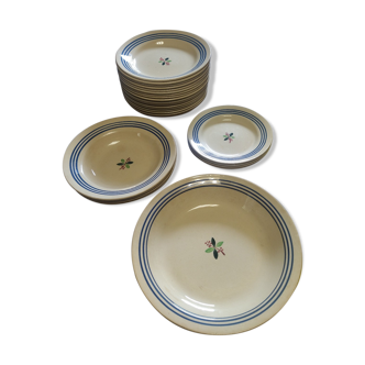 Lot assiettes de Gien - Modèle Yvonne