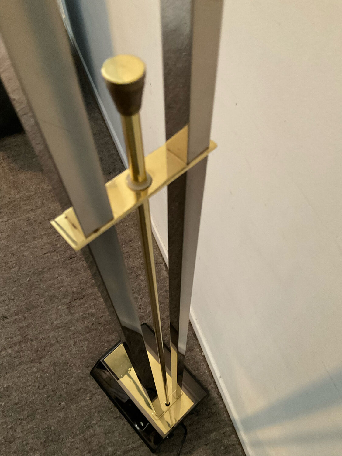Golden Deknudt floor lamp from the 70s