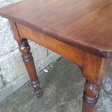 Wooden bistro table, legs turned 125 cm