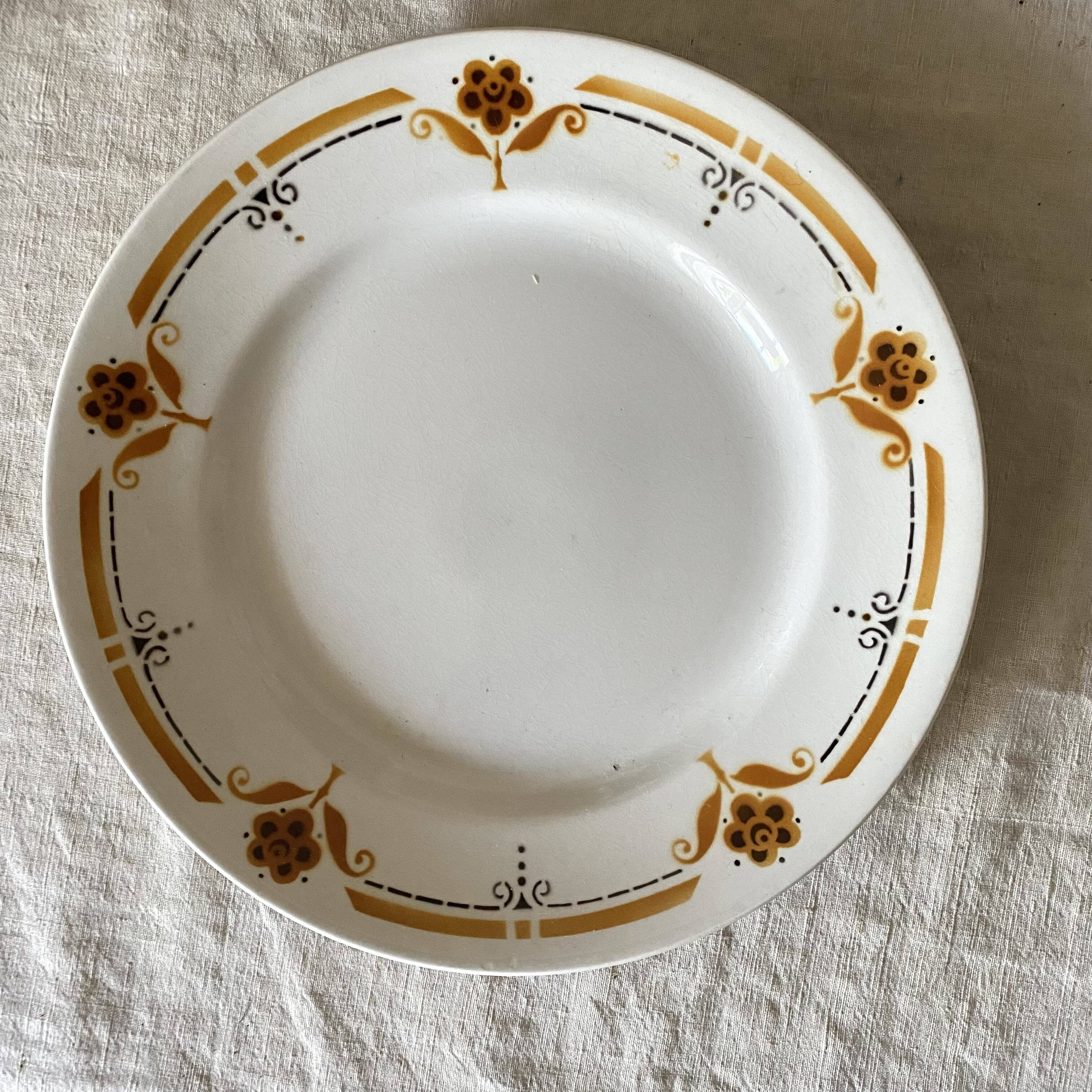 Soup plates from the 60s, Luneville earthenware