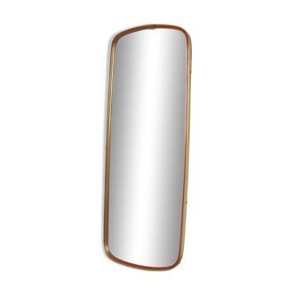 Mid-Century Gold & Red Mirror, 1960s