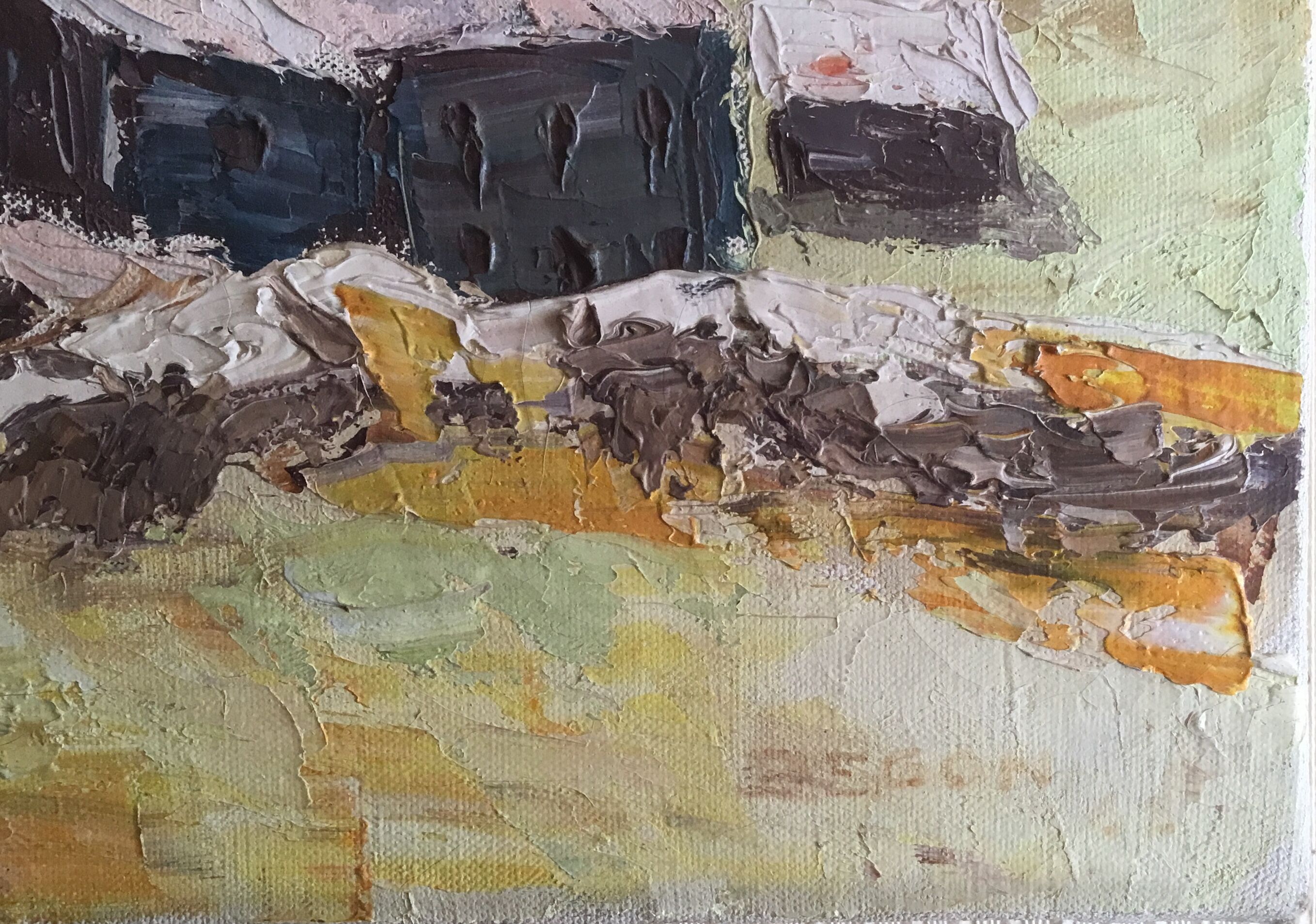 Oil on canvas "Provencal Drôme"