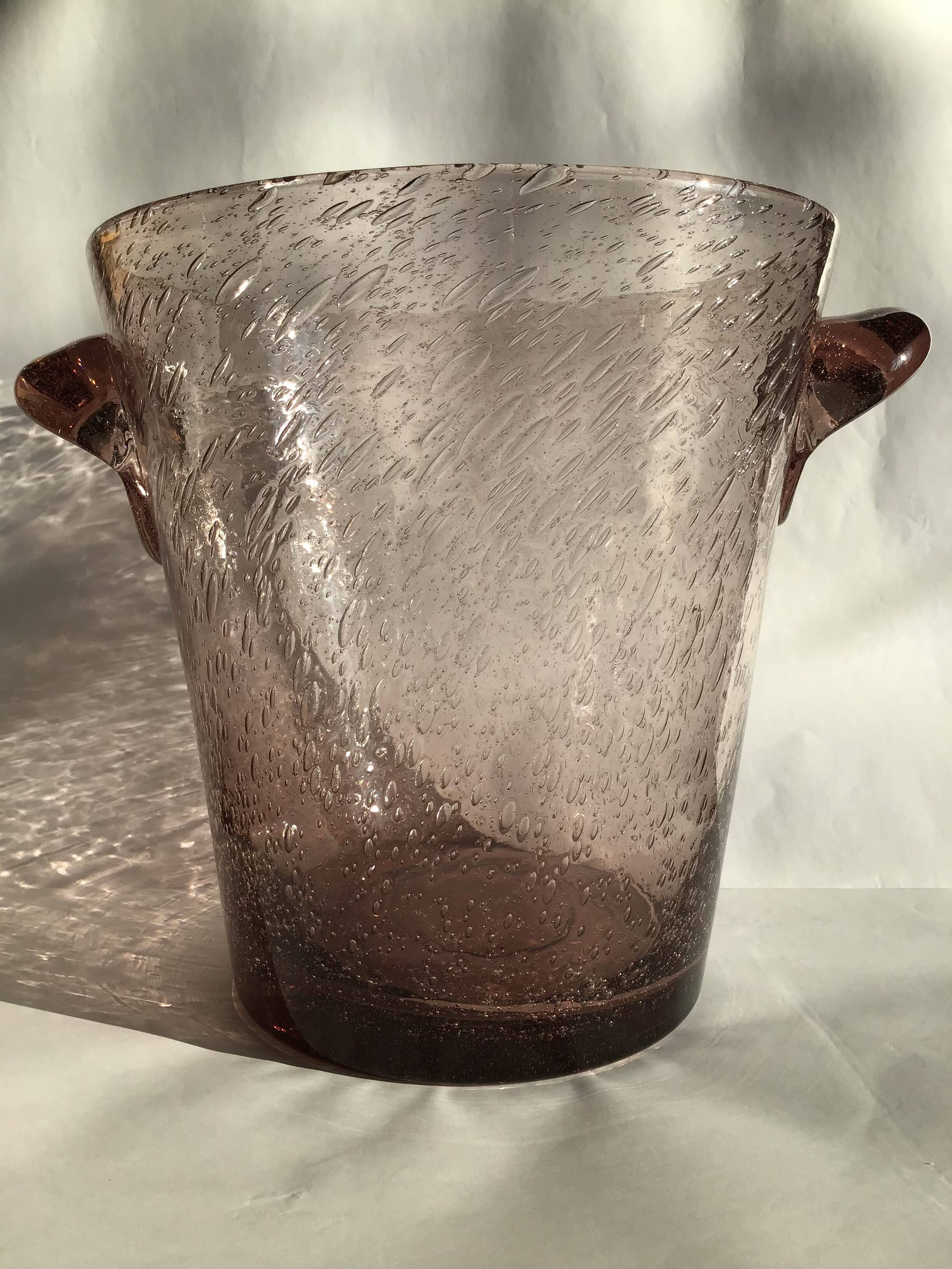 Biot mouth-blown glass champagne bucket