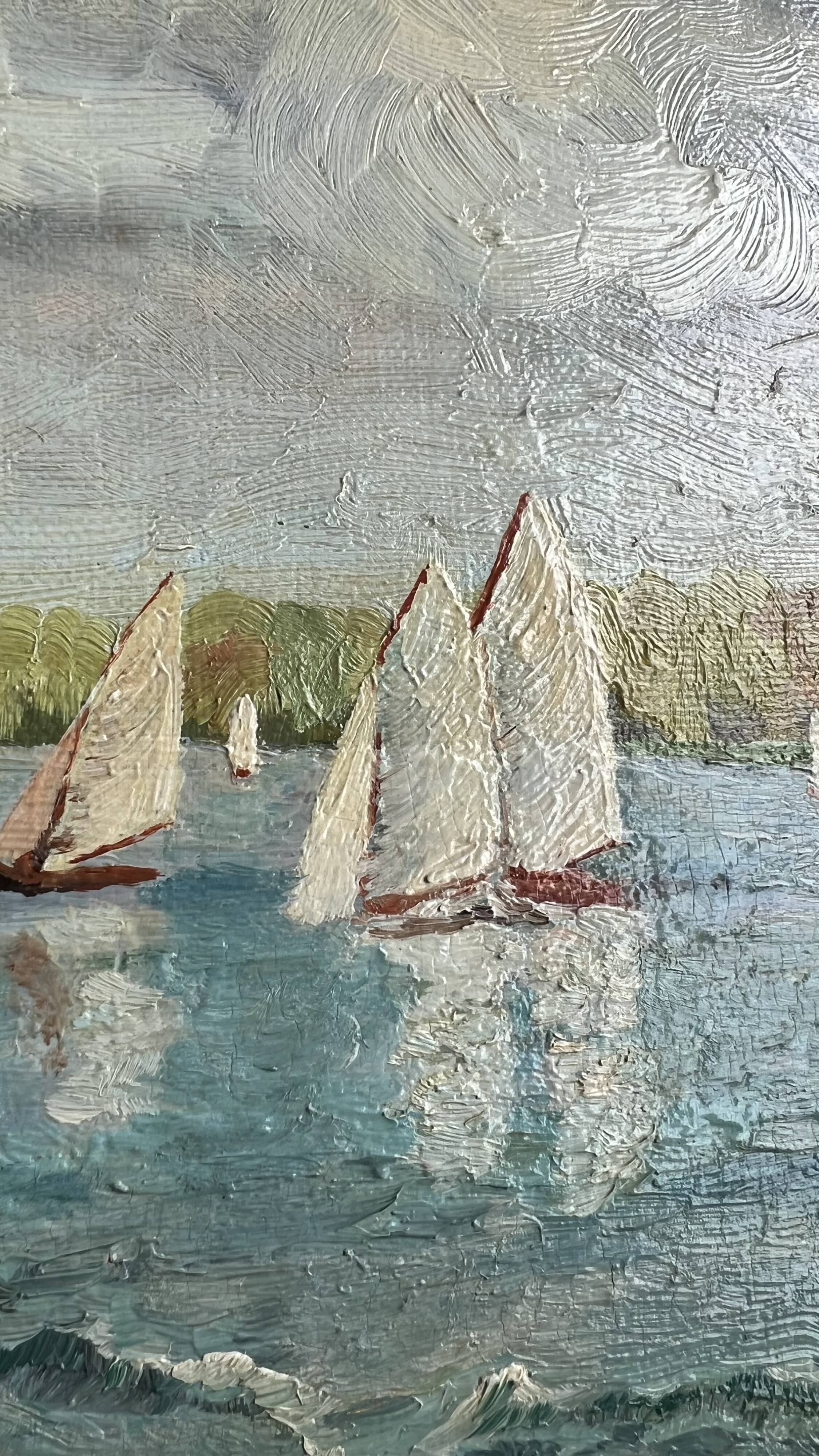 Painting, oil on canvas, signed, impressionism 1930s