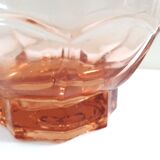 Pink molded glass decanter, Luminarc