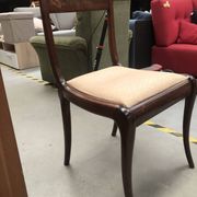 6 Art Nouveau chairs with brass marquetry