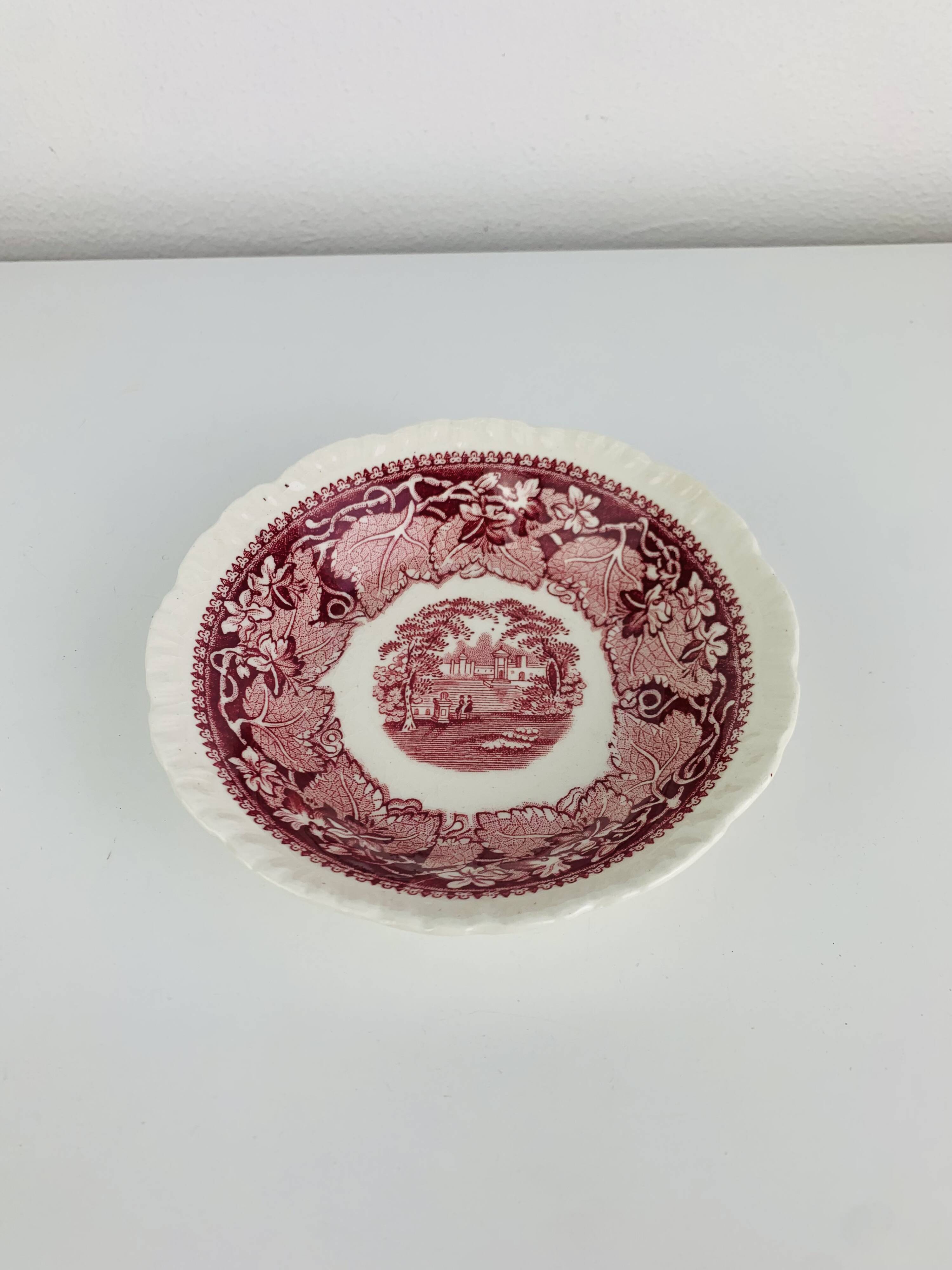 Mason's Vista model bowl, English ironstone, terra cotta.