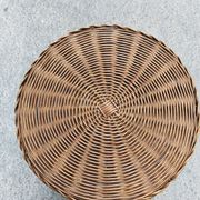 Table d'appoint en rotin 1950 midcentury