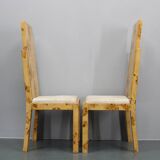 1940s Set of Four Brutalist Dining Chairs in Maple Finish, Czechoslovakia