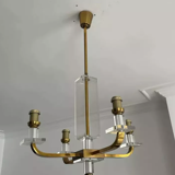 Chandelier in brass France 1970