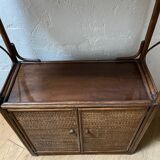Rattan shelf