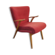 Cocktail armchair zig zag wing 50s 60 pink fushia