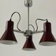 A Space Bordeaux ceiling light with 3 arms, 1970s, Germany