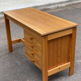 Bureau d'écolier style scandinave bois et 4 tiroirs