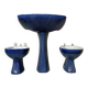 Ensemble bleu "Gardenia" d'Antonia Campi pour Richard Ginori.